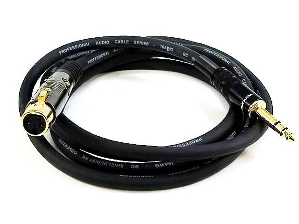 [AUSTRALIA] - Monoprice 104769 6-Feet Premier Series XLR Female to 1/4-Inch TRS Male 16AWG Cable 6 Feet 