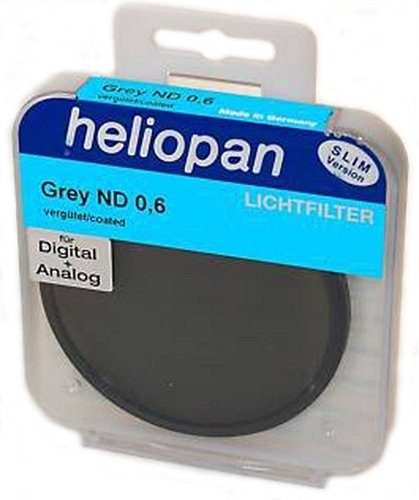 Heliopan 58mm Neutral Density 4X (0.6) Filter (705836) with Specialty Schott Glass in Floating Brass Ring ND 2-Stop