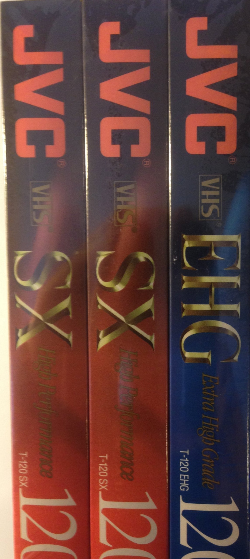 [AUSTRALIA] - JVC T-120 Video Cassette Tapes, One EHG + Two SX 