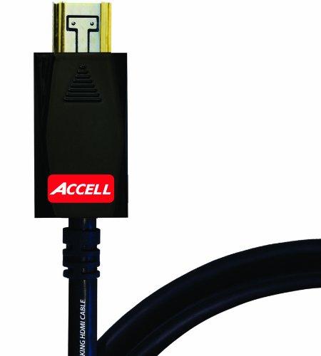 Accell Avgrip Pro HDMI Cable - High Speed HDMI Cable with Locking Connectors - 3 Feet, HDMI 2.0 Compliant for 4K UHD @60Hz - Polybag 3.3 Feet (1 Meter) Poly Bag Packaging