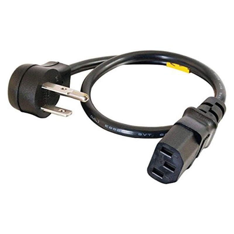 [AUSTRALIA] - C2G Power Cord, Flat Plug Extension Cord, Universal Flat Panel Power Cord, 18 AWG, Black, 1.5 Feet (0.45 Meters), Cables to Go 27900 Flat Panel Universal 
