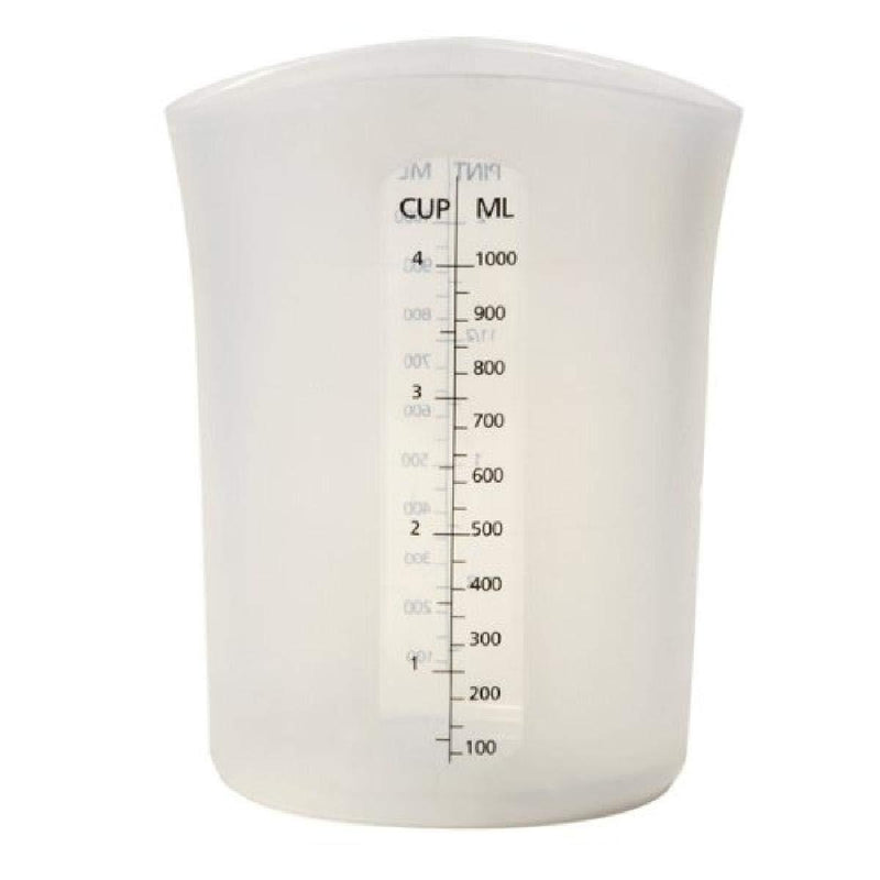 Norpro Silicone Measuring Stir and Pour Measure 4 Cups, Flexible, Dishwasher Safe As Shown