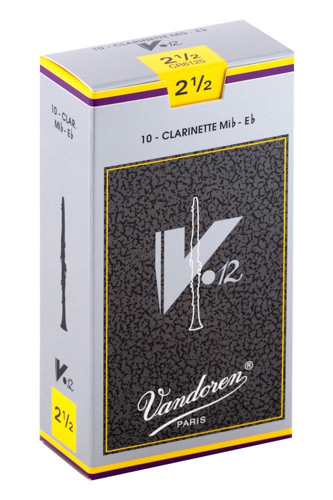 Vandoren CR6125 Eb Clarinet V.12 Reeds Strength 2.5; Box of 10