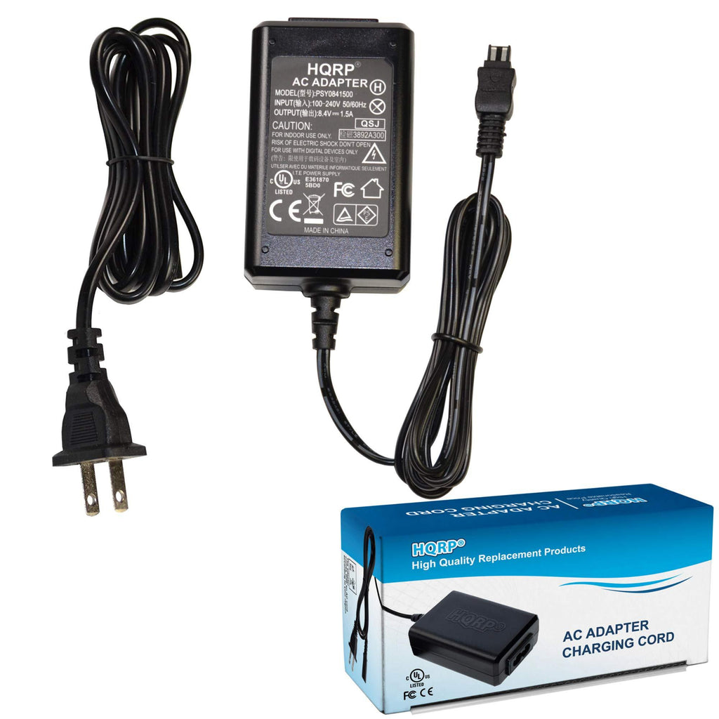 HQRP AC Adapter Charger Works with Sony AC-L200 HandyCam HDR-CX130 HDR-CX160 HDR-CX180 HDR-PJ10 HDR-HC28 DCR-PC55 DCR-SR20 HDR-CX500 HDR-CX505 DCR-SR7 DCR-SR8 DCR-SR68 HDR-TG5 Camcorder