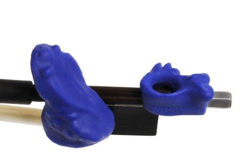 Bright Blue 2-Piece Set: Things 4 Strings Bow Hold Buddies Violin/Viola Teaching Aid Accessory Bright Blue