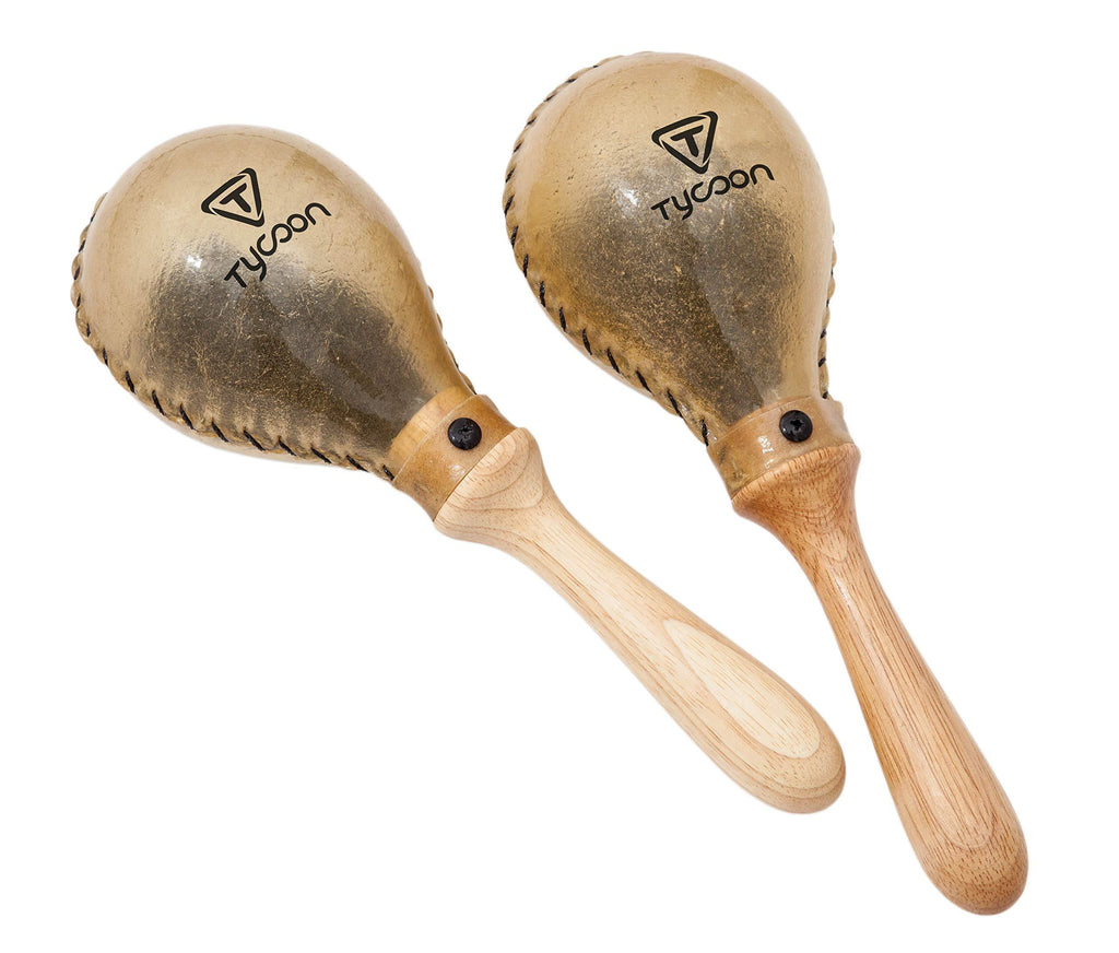 Tycoon Percussion Large Round Rawhide Maracas