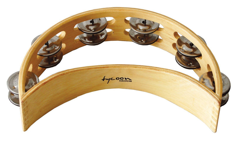 Tycoon Percussion Wooden Moon Tambourine