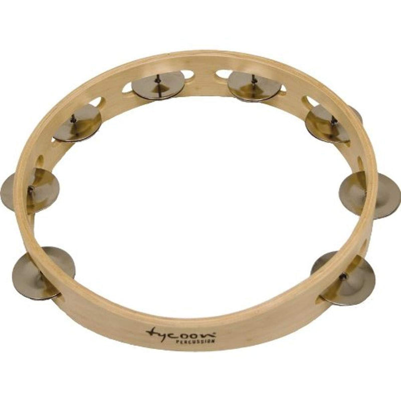 Tycoon Percussion Single Row Wooden Tambourine