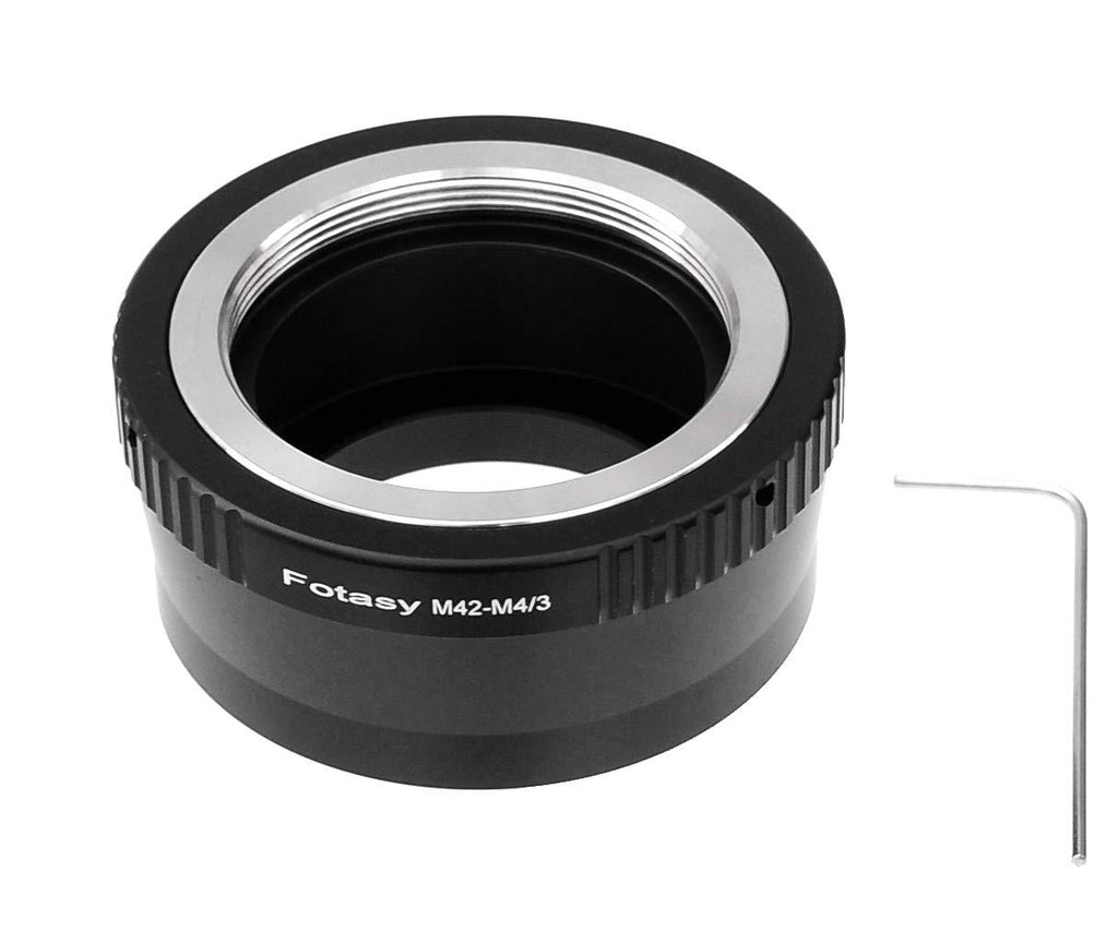 Fotasy Adjustable M42 Lens to M43 Adapter, 42mm screw Mount to MFT, fits Olympus E-PL8 E-PL9 E-M1 E-M5 E-M10 I II III E-PM2 E-PM1 Pen-F E-M1X/ Panasonic G7 G9 GF8 GH5 GX7 GX8 GX9 GX85 GX80 G90 G91