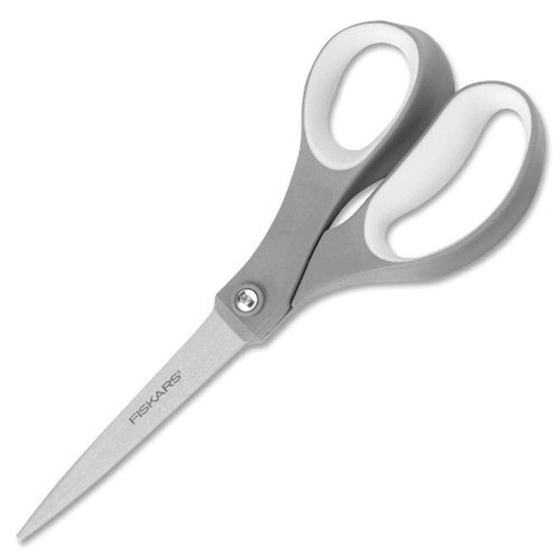Fiskars 01-004761J Softgrip Scissors Straight Stainless Steel, 8 Inch Gray
