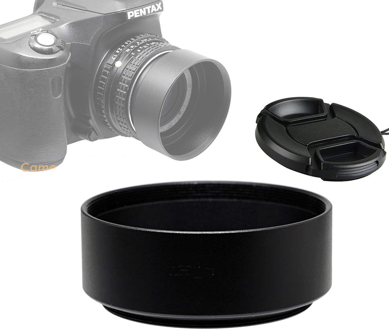 Fotasy Metal 49mm Lens Hood, 49mm Lens Hood for Canon Fuji Leica Leitz Nikon Olympus Panasonic Pentax Sony Lens, 49mm Screw-in Lens Hood