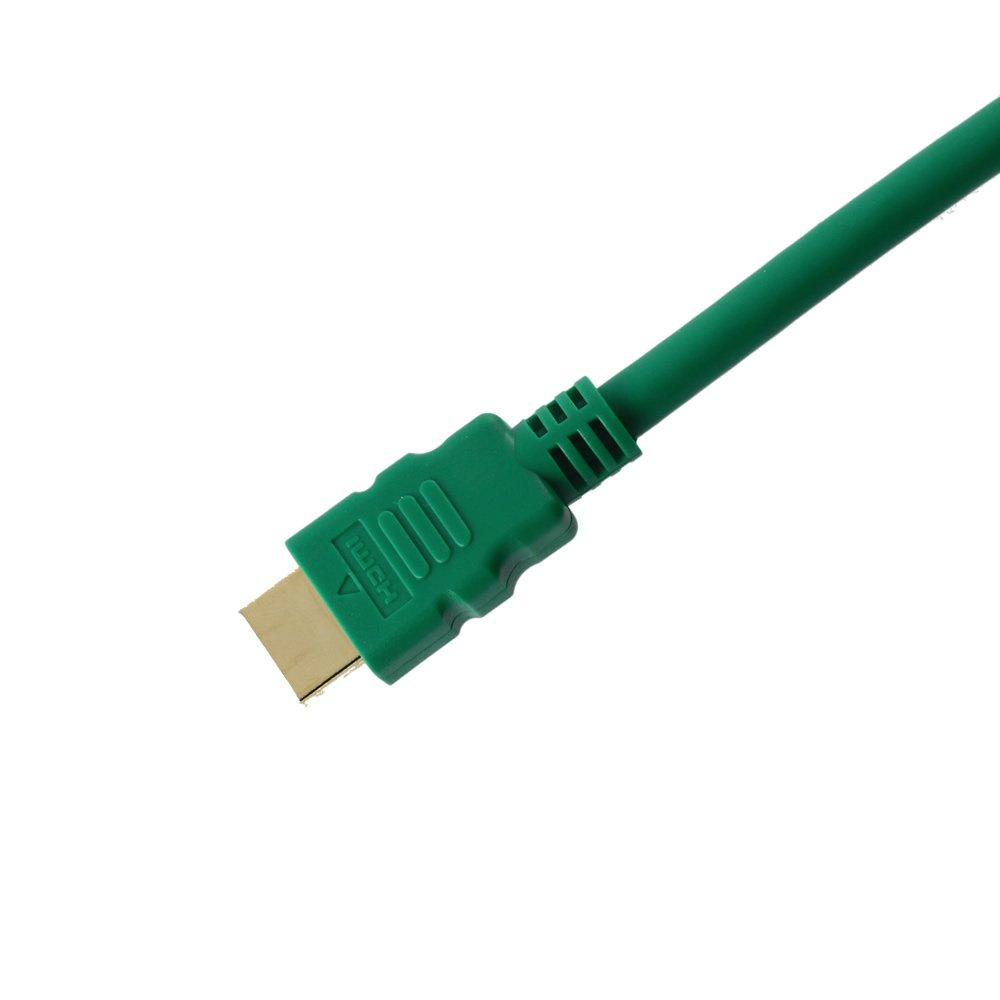 Tartan Cable 5 Foot High Speed HDMI Cable, 28 AWG, Green, Brand