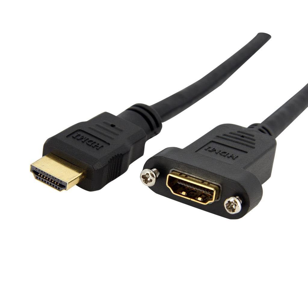 StarTech.com 3 ft. (0.9 m) HDMI Female to Male Adapter - Mounting - HDMI - HDMI Female to Male (HDMIPNLFM3)