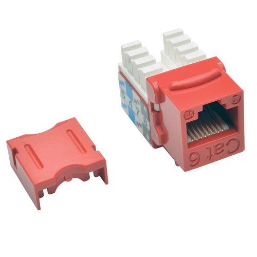 TRIPP LITE Cat6/Cat5e 110 Style Punch Down Keystone Jack RED TAA GSA (N238-001-RD)