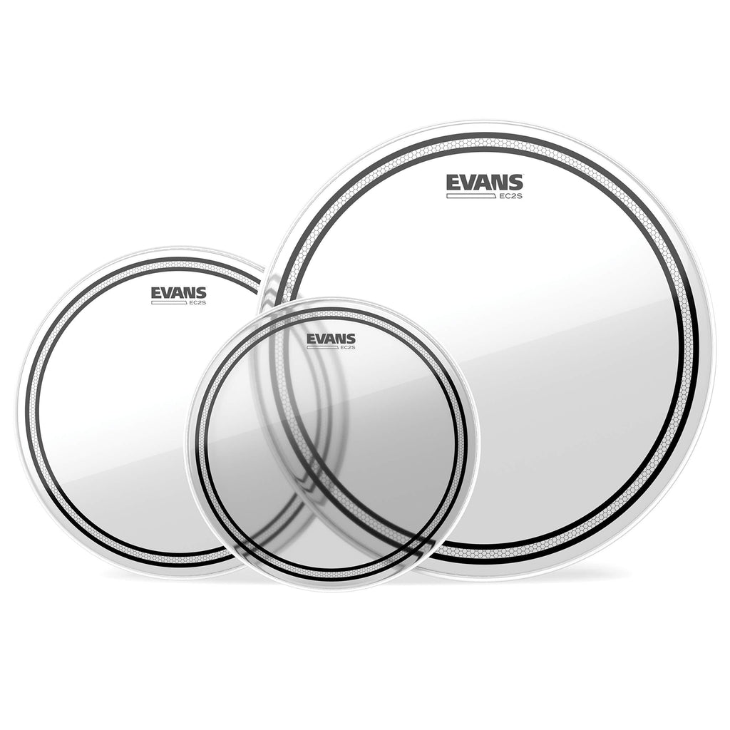 Evans EC2 Tompack, Clear, Fusion (10 inch, 12 inch, 14 inch) Clear Fusion