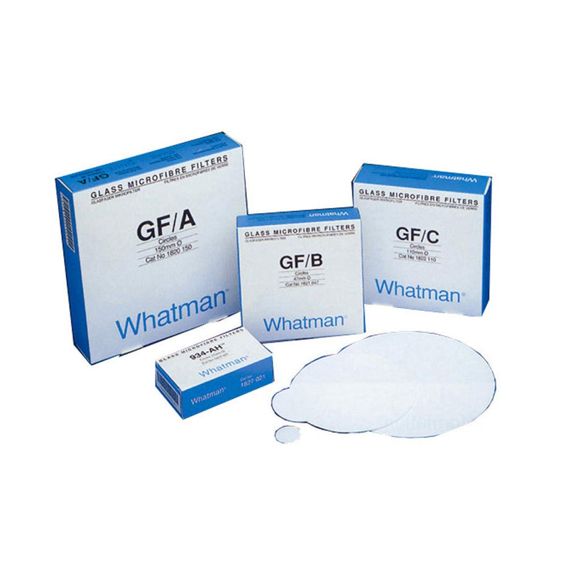 Whatman 1827-024 Glass Microfiber Binder Free Filter, 1.5 Micron, 3.7 s/100mL Flow Rate, Grade 934-AH, 2.4cm Diameter (Pack of 100)