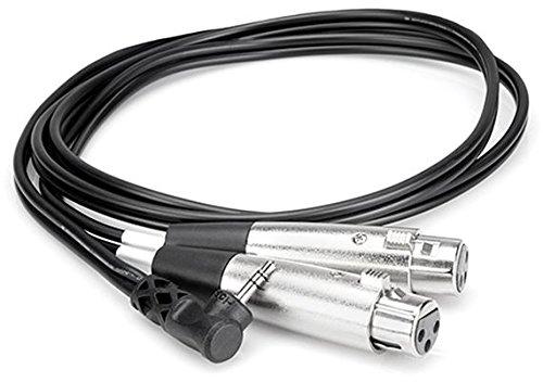 [AUSTRALIA] - Hosa CYX-402F Dual XLR3F to Right Angle 3.5 mm TRS Microphone Cable, 2 Feet 