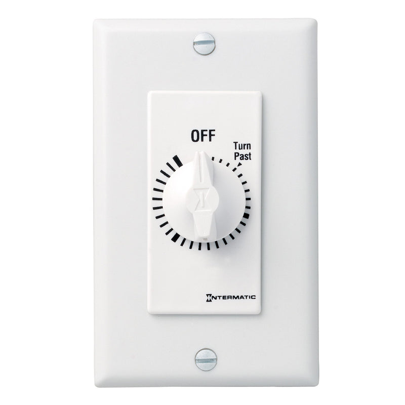 Intermatic FD430MW 30-Minute Spring-Loaded Wall Timer for Lights and Fans, White