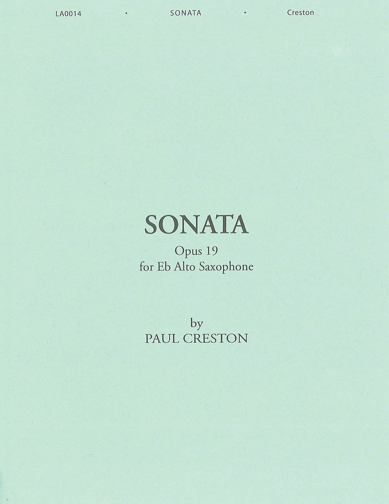 Sonata, Op. 19, for E-Flat Alto Saxophone- Alto Sax