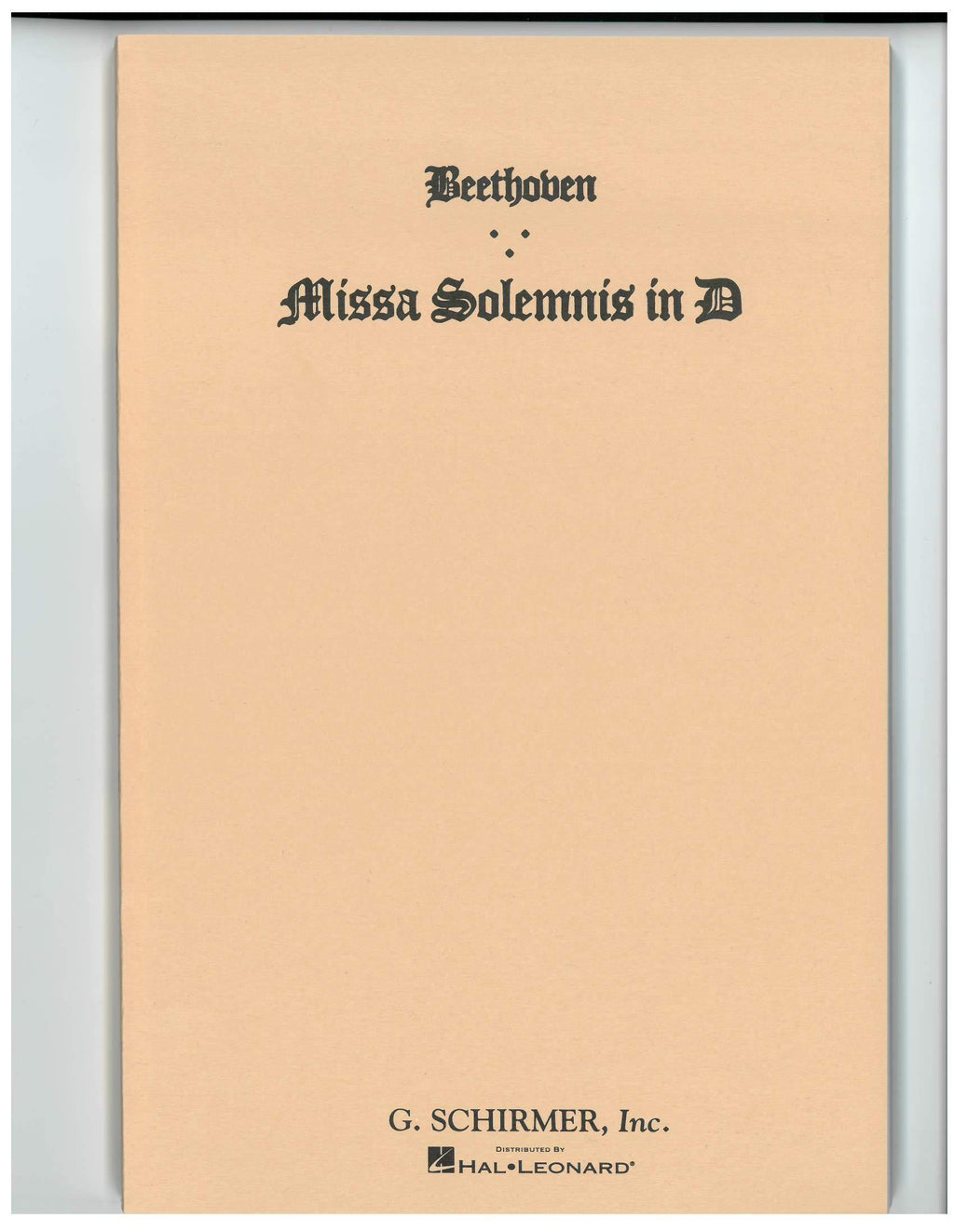 Missa Solemnis in D, Op. 123 SATB