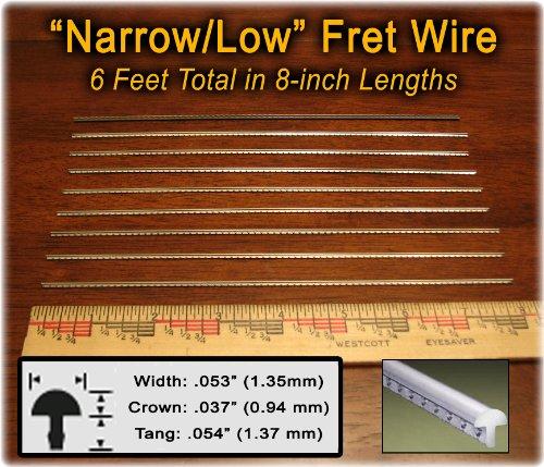 Narrow/Low Fret Wire for Mandolin, Banjo, Ukelele, Dulcimer & more - Six Feet