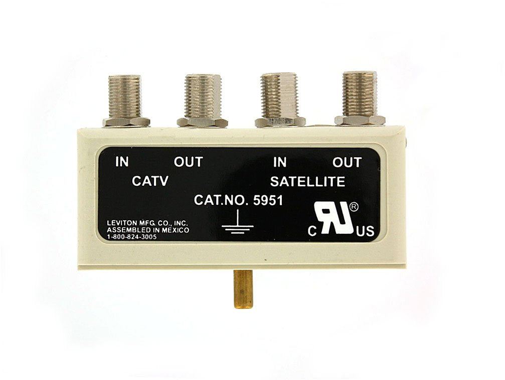 Leviton 5951-SA Coax and Satellite TV Plug-In Modules, For 5950 Series Plug-In Surge Centers, Beige