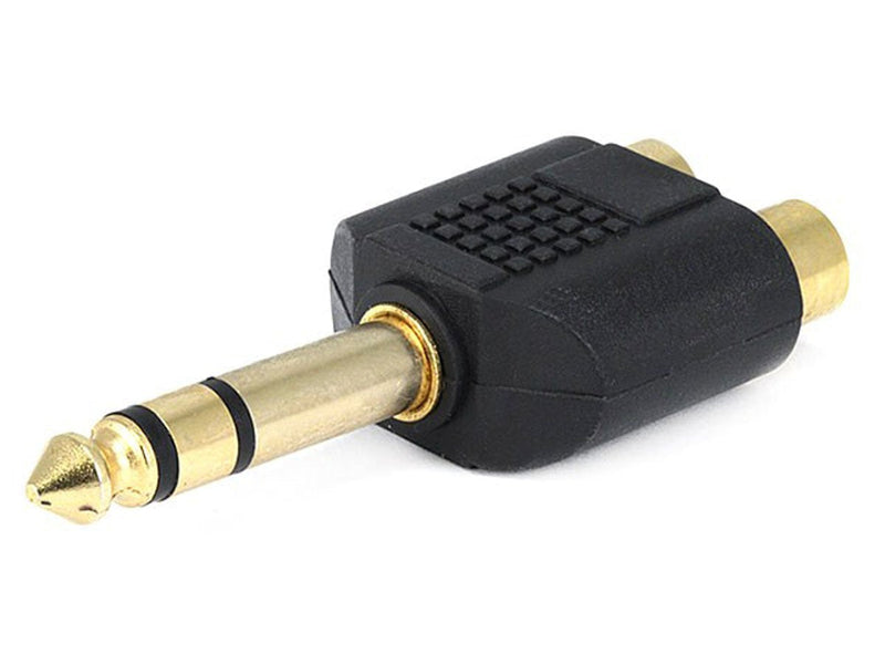 [AUSTRALIA] - Monoprice 107193 6.35-mm Stereo Plug to 2 RCA Jack Splitter Adaptor, Gold Plated 