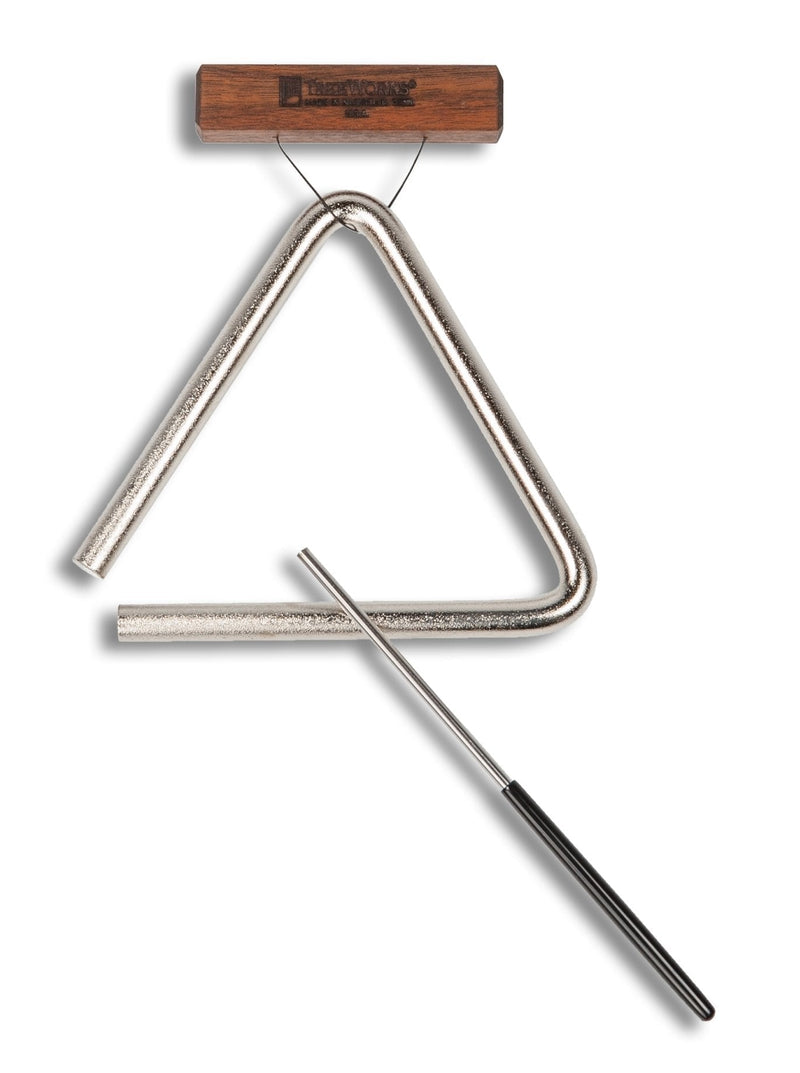 TreeWorks Chimes TRE-HS06 Made in USA Solid Steel 6" Studio-Grade Triangle with Beater and Holder (VIDEO) 6-Inch