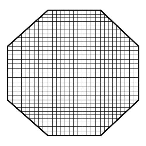 Fotodiox Pro Octagon Eggcrate Grid for 60" Softbox - Fits EZ-Pro & Pro Standard Softboxes - 50 Degrees 2x2x1.5" Openings 60-Inch