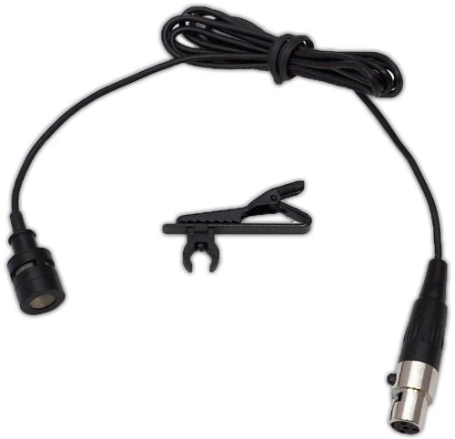 Lavalier Lapel Clip On Microphone - Wired Lavalier Mini Xlr Uni-Directional Lav Clip On Mic - Lapel Microphone Clip On w/ 4pin Xlr for Shure System, Beltpack Transmitter, Recorder - PylePro PLMS30