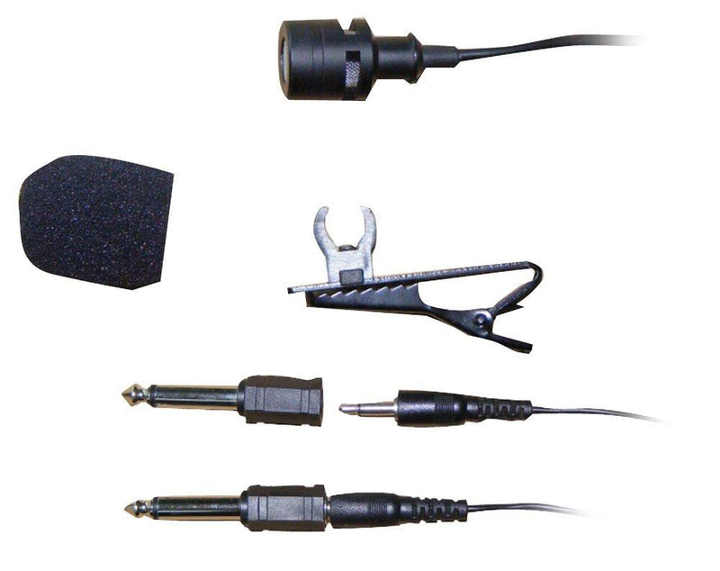 [AUSTRALIA] - Pyle-Pro PLM3 Wired Lavalier 3.5mm/ 1/4'' Uni-Directional Microphone,Black 