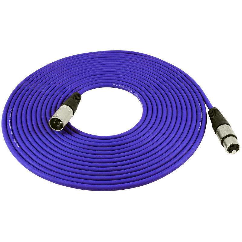 [AUSTRALIA] - GLS Audio 25ft Mic Cable Patch Cords - XLR Male to XLR Female Purple Microphone Cables - 25' Balanced Mike Snake Cord - Purple 