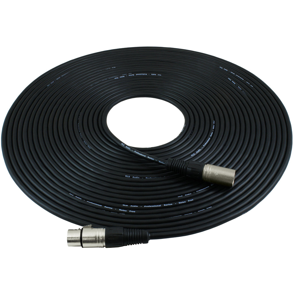 [AUSTRALIA] - GLS Audio 50ft Mic Cable Patch Cords - XLR Male to XLR Female Black Microphone Cables - 50' Balanced Mike Snake Cord - Single 