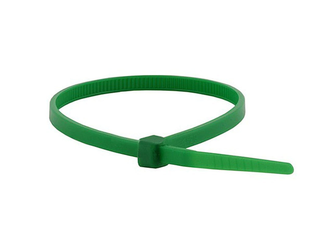 Monoprice Cable Tie 8 inch 40LBS, 100pcs/Pack - Green 8in