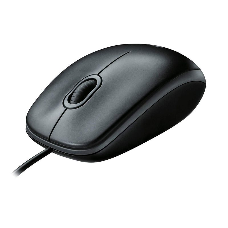 Logitech B100 Corded Mouse – Wired USB Mouse for Computers and laptops, for Right or Left Hand Use, Black Standard Packaging