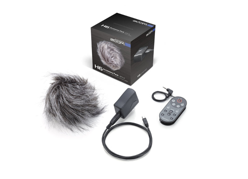 [AUSTRALIA] - Zoom APH-6 Accessory Package for H6 Portable Recorder, Includes Remote Control with Extension Cable, USB AC Adapter, and Hairy Windscreen 