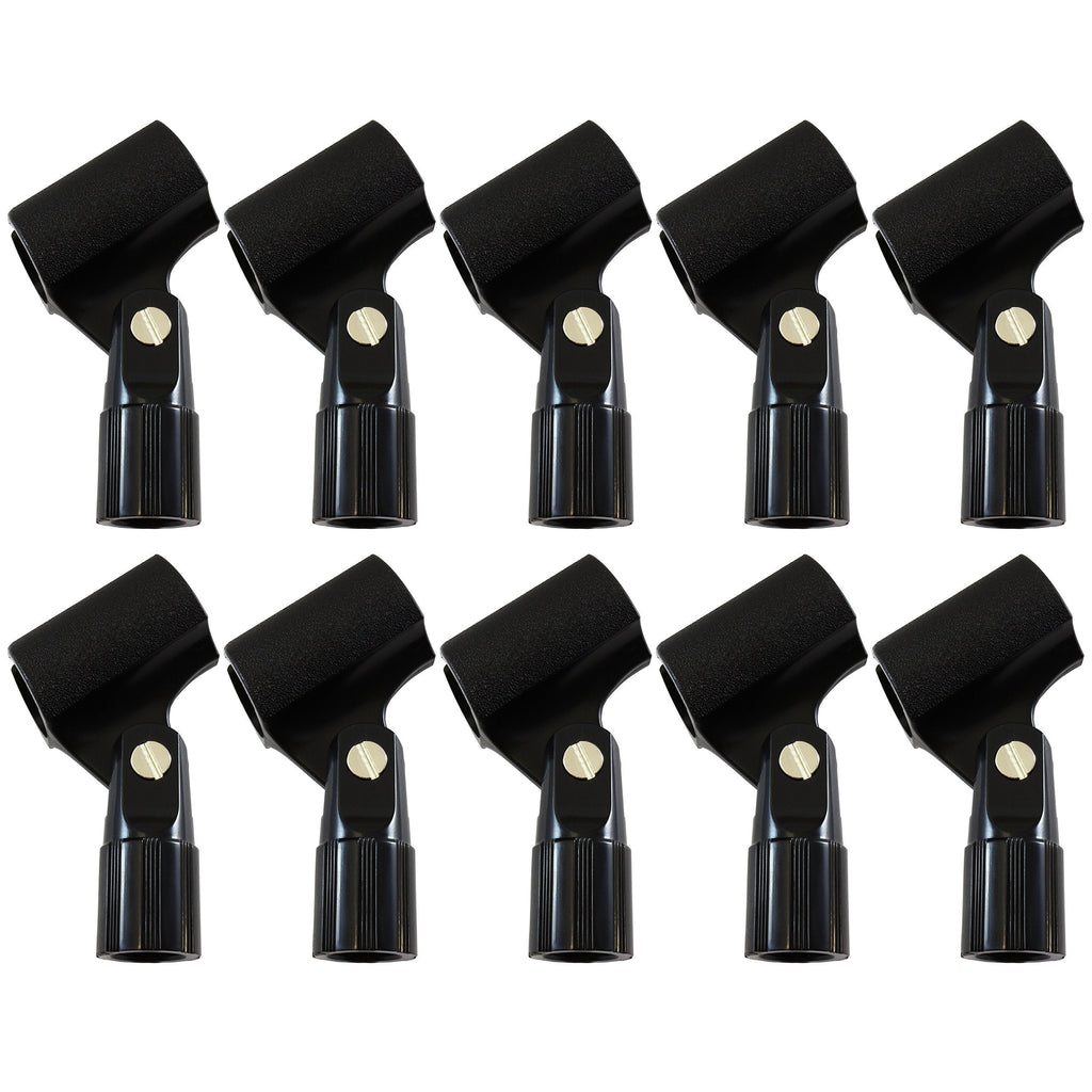 [AUSTRALIA] - GLS Audio Mic Clip - Heavy Duty Microphone Clips -"U" Style Mike Clip - Fits all standard size Mics - 10 PACK 