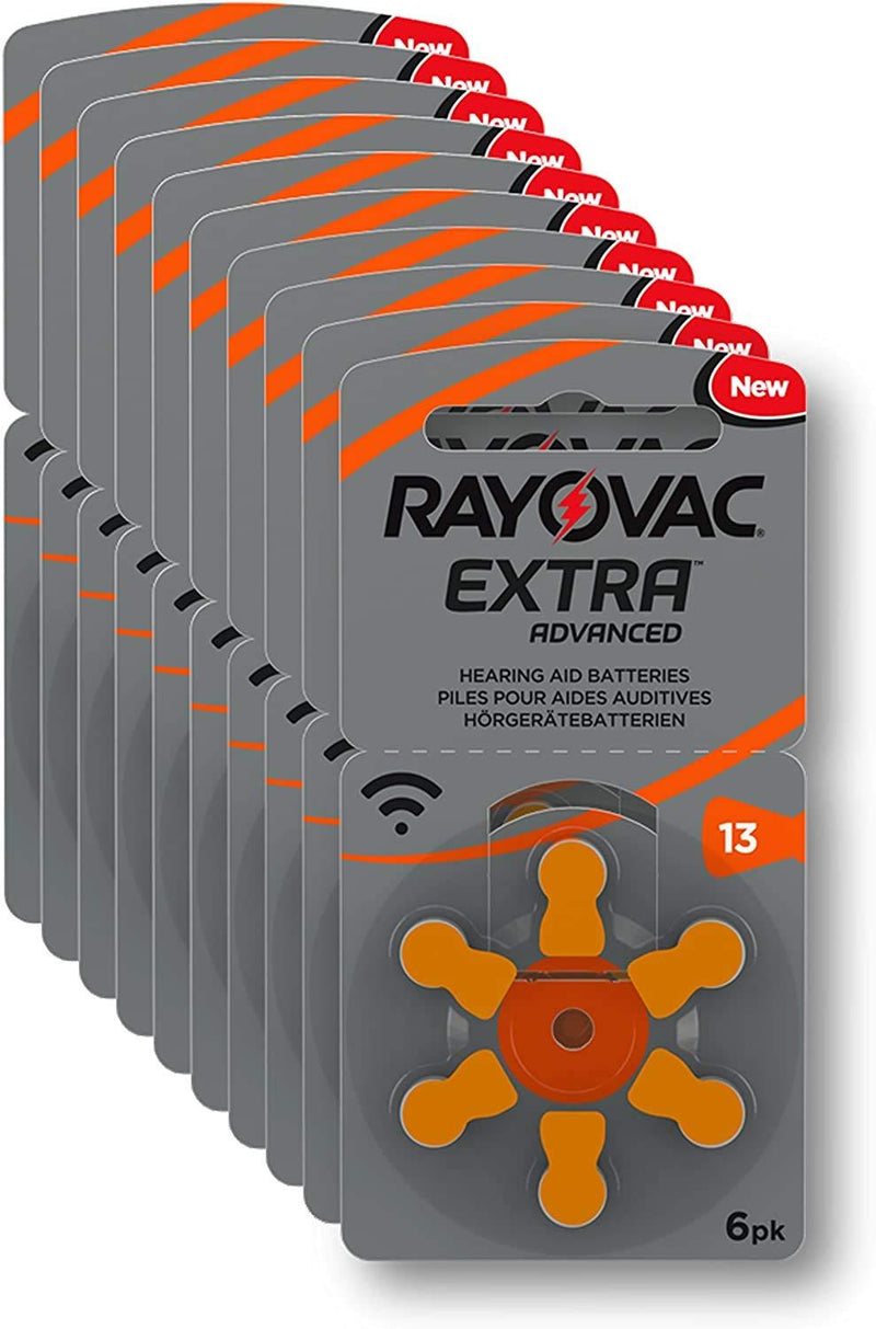 RAYOVAC EXTRA HEARING AID BATTERIES SIZE 13 NEW pack 60 pcs