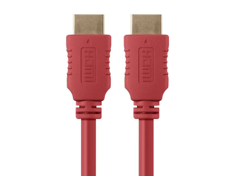 Monoprice 3ft 28AWG High Speed HDMI Cable w/Ferrite Cores - Red