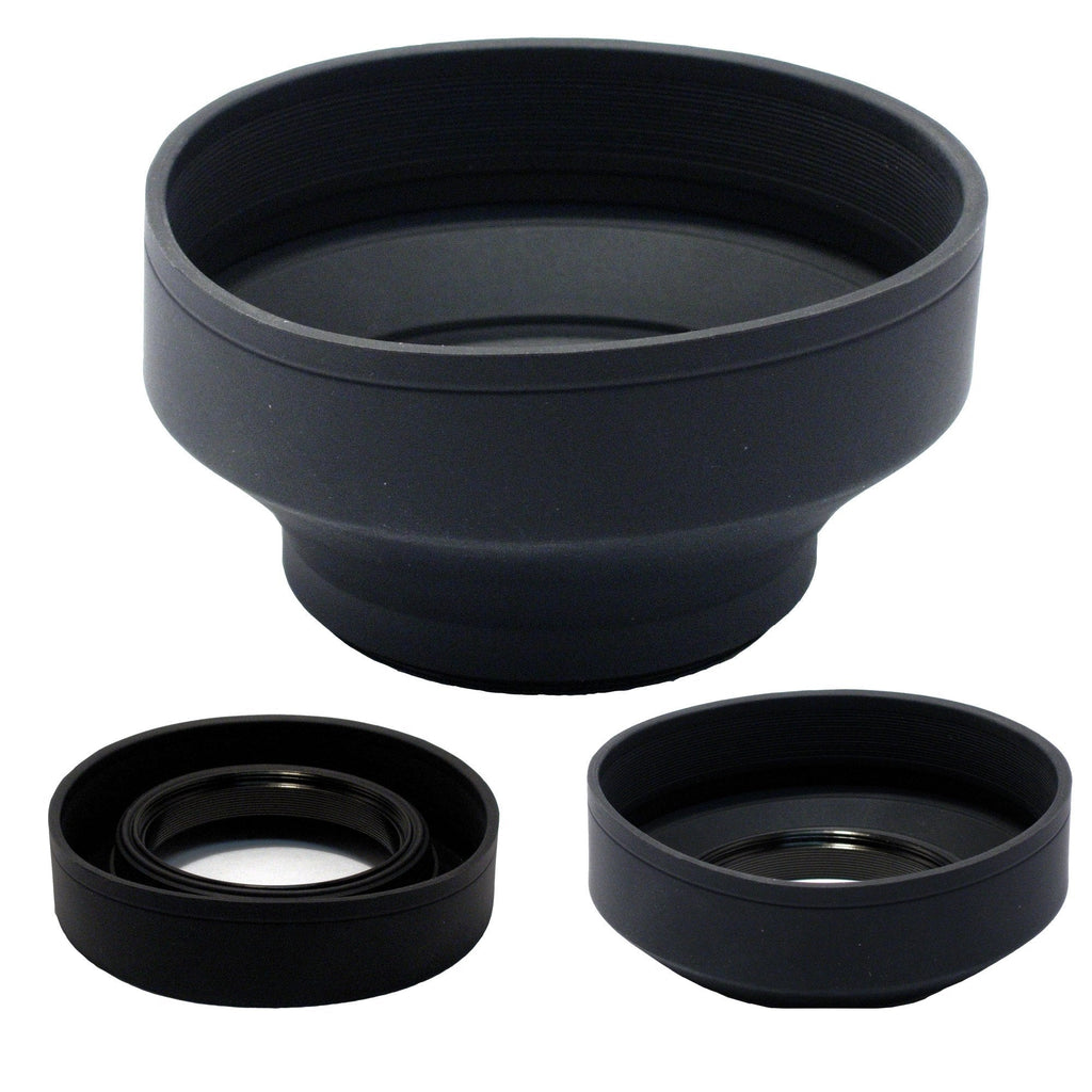 Maximal Power Replacement 77mm Three-Way Lens Hood for DSLR Cameras