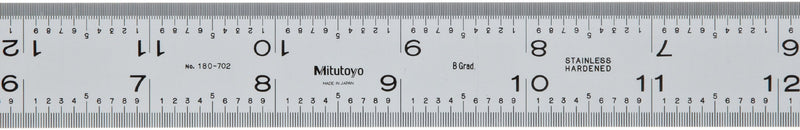 Mitutoyo 180-405U, 150mm (1mm, 0.5mm, 1mm, 0.5mm), Steel Blade for Combination Square 150 millimeters 1 mm, 0.5 mm 5/64 inches