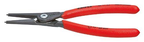 KNIPEX Tools - Precision Circlip Pliers, External, Straight, 1/8"-25/64" Shaft Dia. (4911A0)