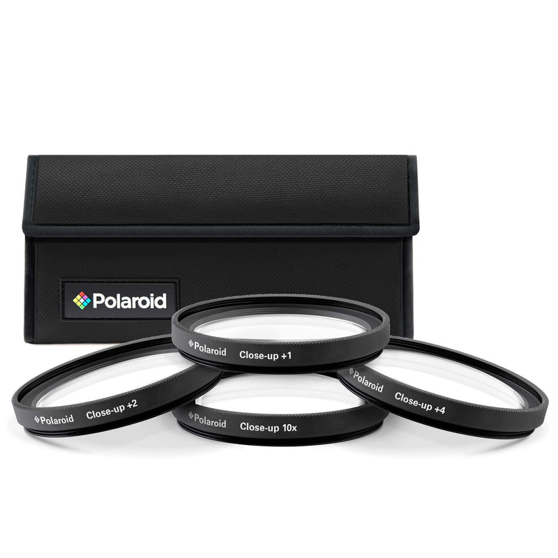 Polaroid Optics 67mm 4-Piece Filter kit Set for Close-Up Macro Photography; Includes +1, +2, +4 & +10 Diopter Filters & Nylon Carry Case – Compatible w/ All Popular Camera Lens Models 67 mm