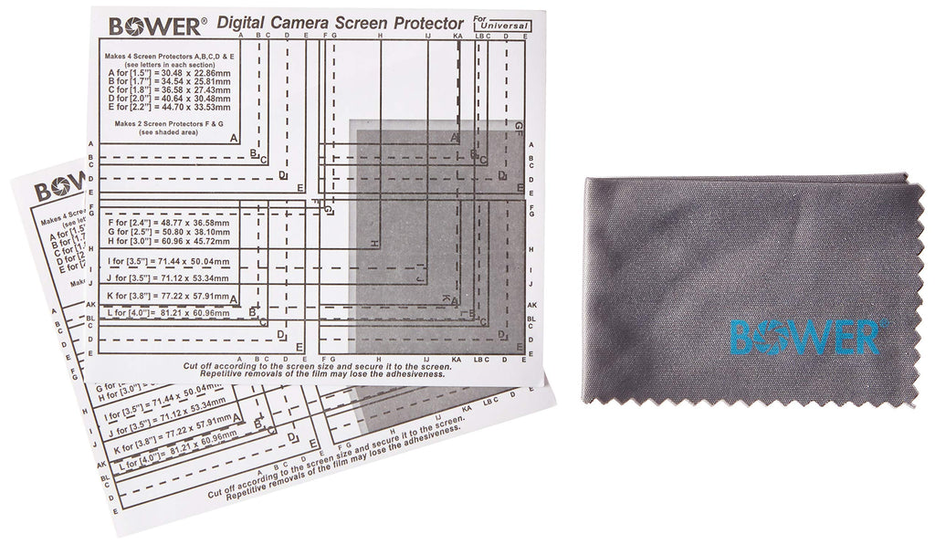 Bower SAD12 LCD Universal Screen Protector for Digital Camera