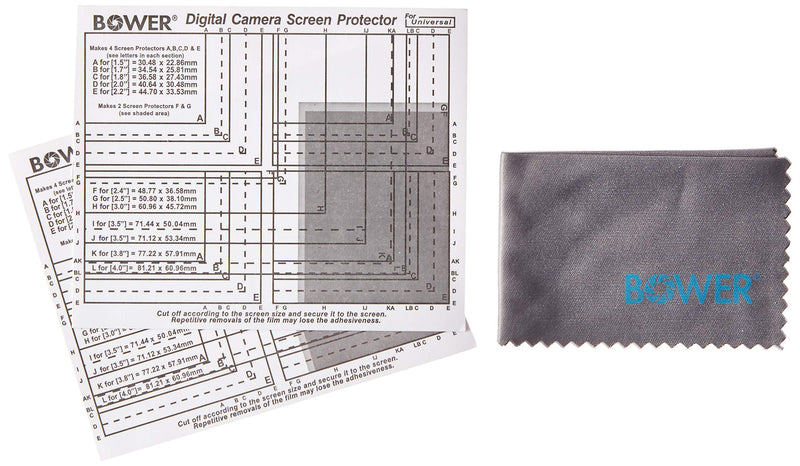 Bower SAD12 LCD Universal Screen Protector for Digital Camera