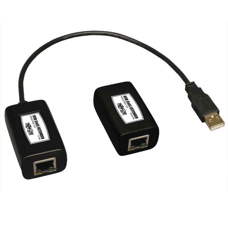 Tripp Lite 1-Port USB over Cat5 / Cat6 Extender, Transmitter and Receiver, up to 150-ft.(B202-150),Black