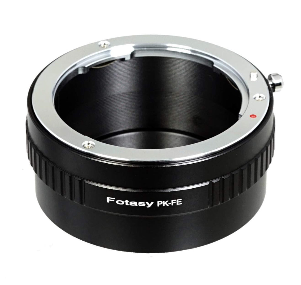 Fotasy Manual PK Lens to Sony E-Mount Adapter, K Mount E Mount Adapter, Compatible with Pentax K Lens & Sony Alpha NEX-5T NEX-6 NEX-7 a3000 a3500 a5000 a5100 a6000 a6100 a6300 a6400 a6400 a6500 a6600