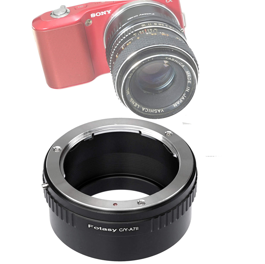 Fotasy CY Lens to Sony E-Mount Adapter, Contax Zeiss C/Y Lens to E Mount Adapter, E Mount Contax Lens, fits Sony NEX-5T NEX-6 NEX-7 a3000 a3500 a5000 a5100 a6000 a6100 a6300 a6400 a6400 a6500 a6600, NACY CY Lens - E-Mount