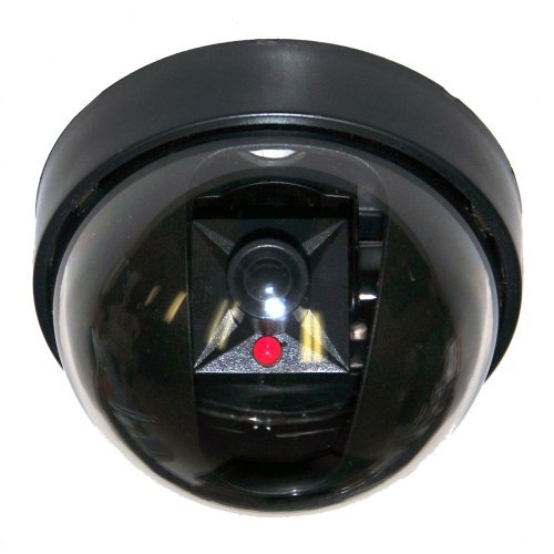 VideoSecu Fake Dummy Imitation Dome Security Camera with Flashing Light LED Cost-Effective Security CCTV Simulated Dome Camera 3PZ