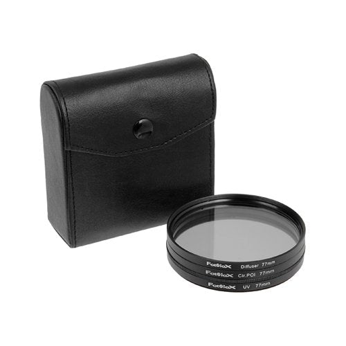 Fotodiox Filter Kit, UV, Circular Polarizer, Soft Diffuser, 77mm for Canon, Nikon, Sony, Olympus, Pentax, Panasonic Camera Lenses.